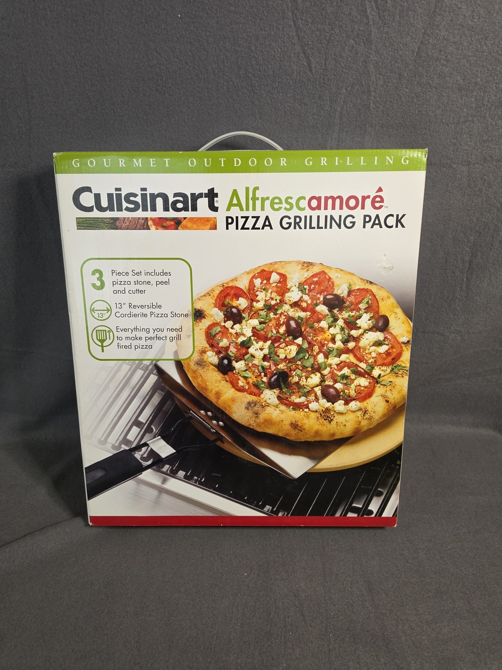 Cuisinart Alfrescamoré Pizza Grilling Pack - White/Green/Red